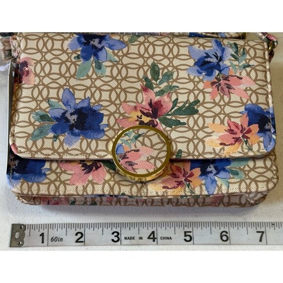 Time and Tru Brand Wallet on a String w/Front Snap and Zipper Floral Print (NWT) - Picture 8 of 15